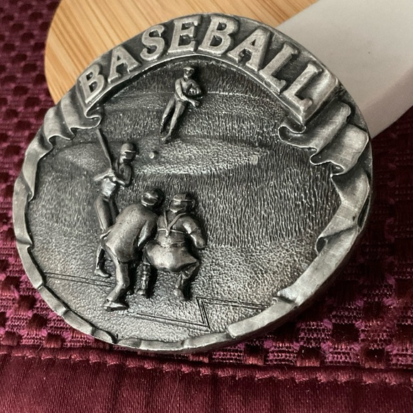 Vintage BaseballPewter belt buckle
